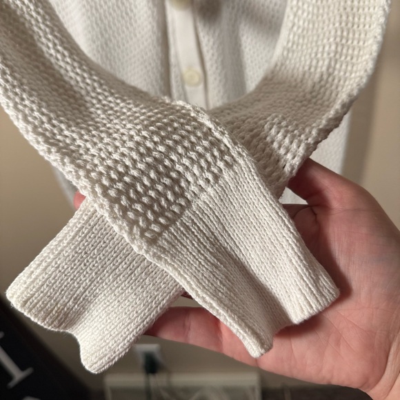 Vince Knit Marled Long Cardigan Optical White Size Medium - Picture 8 of 10